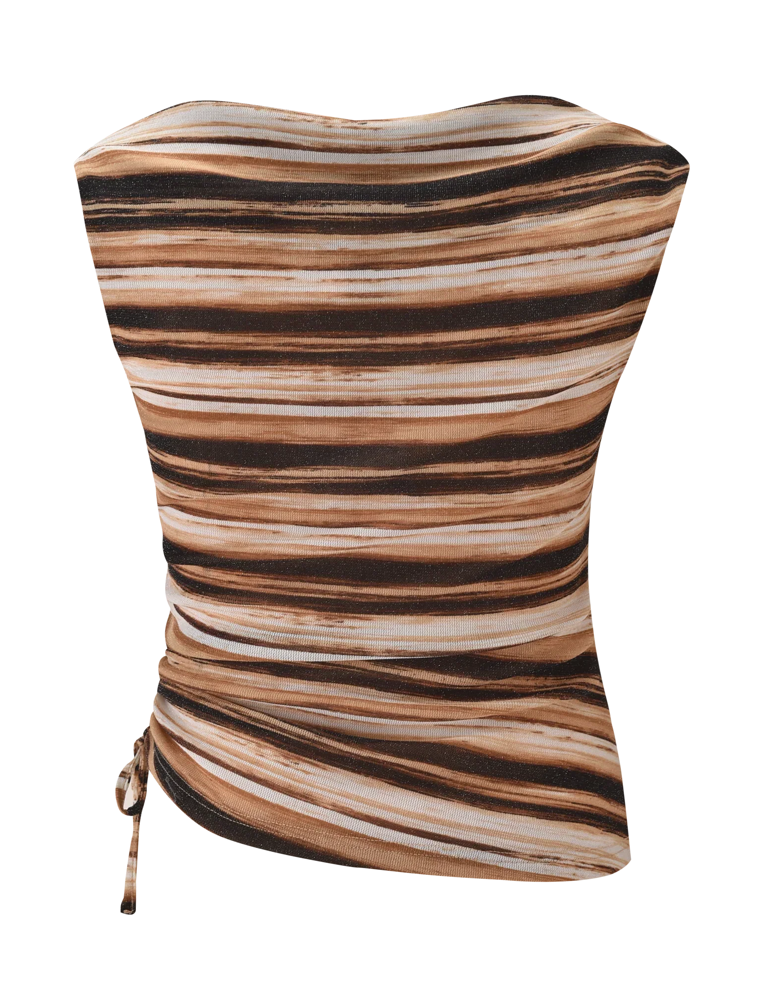 BRAELYN TOP BROWN STRIPE