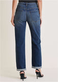 Rolled Cuff Relaxed Jeans Medium Wash
