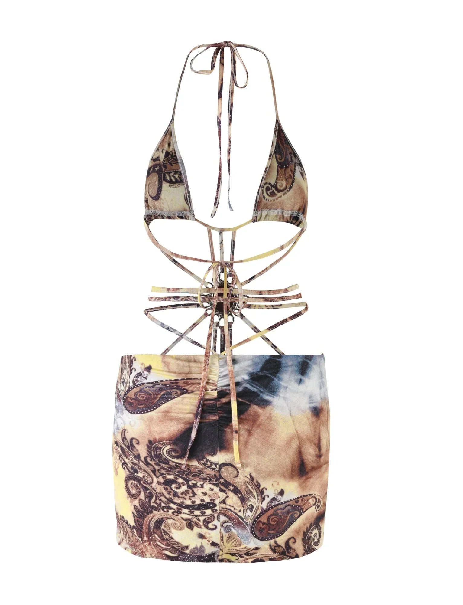 MARCEL DRESS MULTI TIE DYE PAISLEY TIE DYE