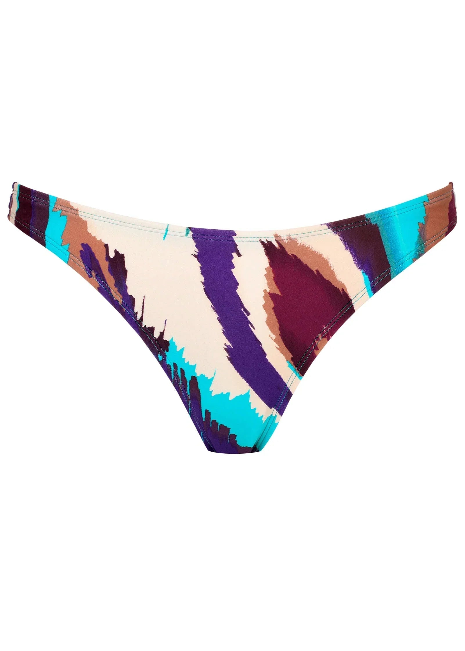 Malibu Cheeky Bikini Bottom Ikat Flowers