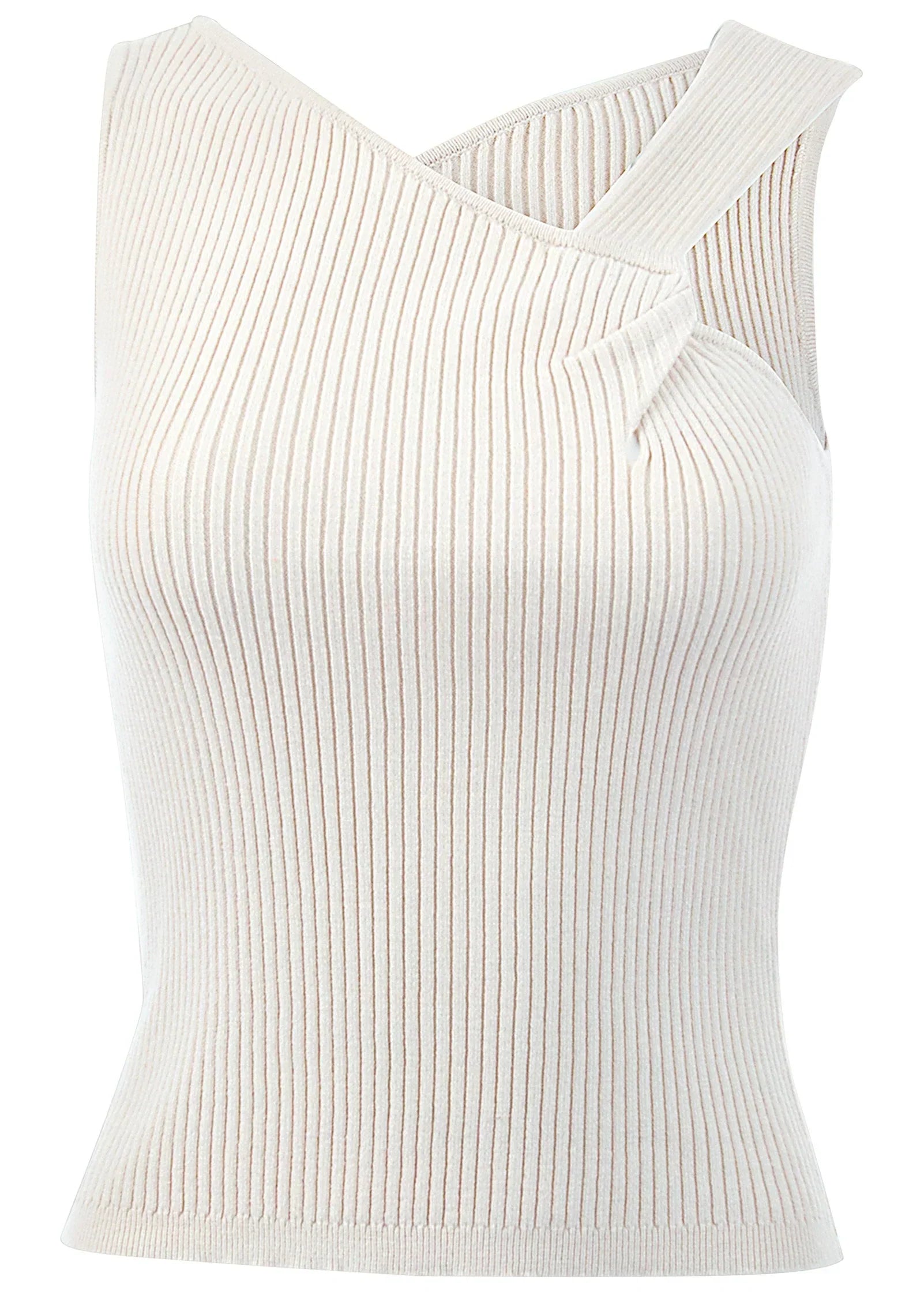 Twist Detail Sweater Tank Cloud Dancer