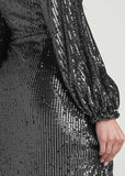 Sequin Maxi Top Gunmetal