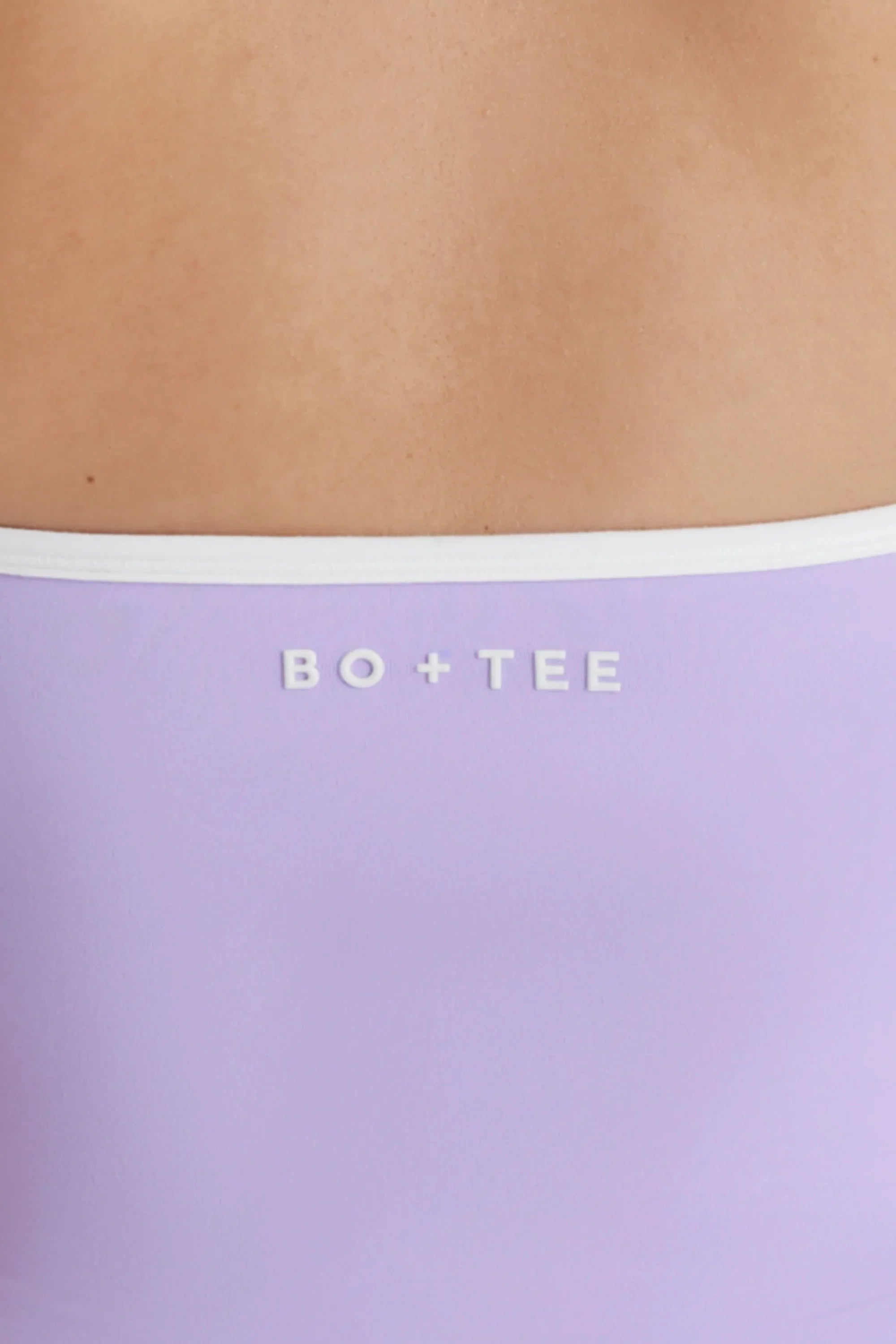 Soft Active V Neck Halterneck Top in Lilac