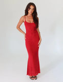 OCTAVIA MAXI DRESS RED CHERRY RED