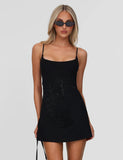 OCTAVIA MINI DRESS BLACK