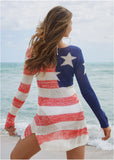 Graphic Knit Tunic Cover Up American Dream