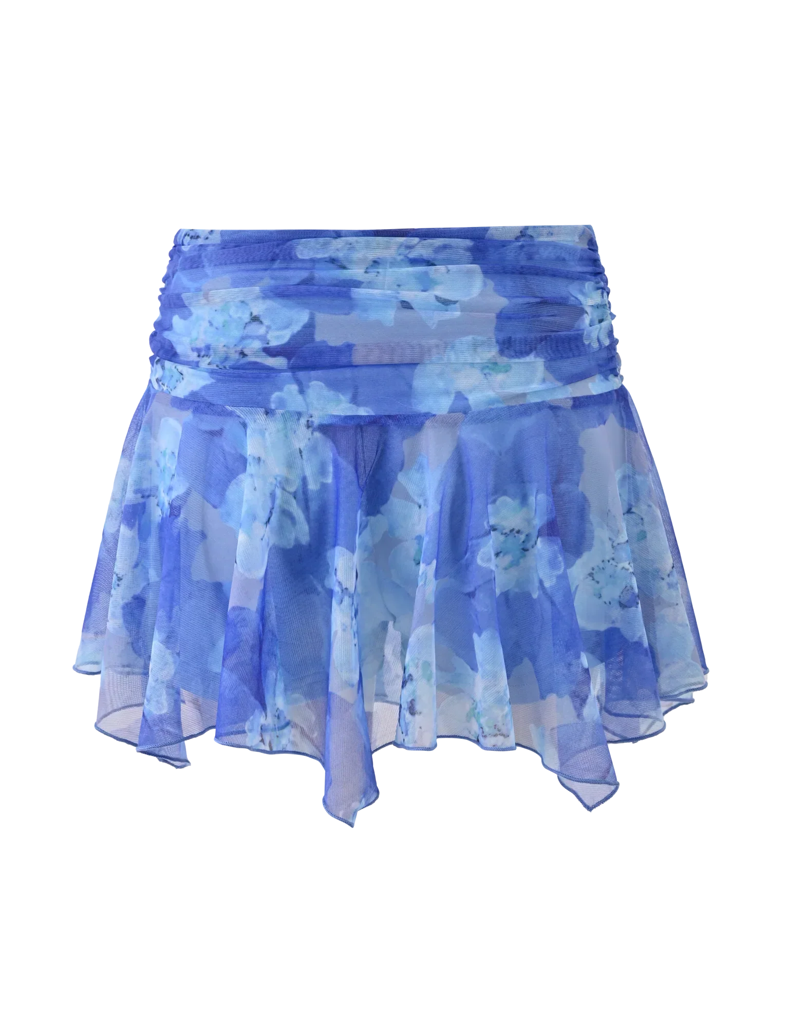 DEVYN MINI SKORT BLUE MACRO FLORAL