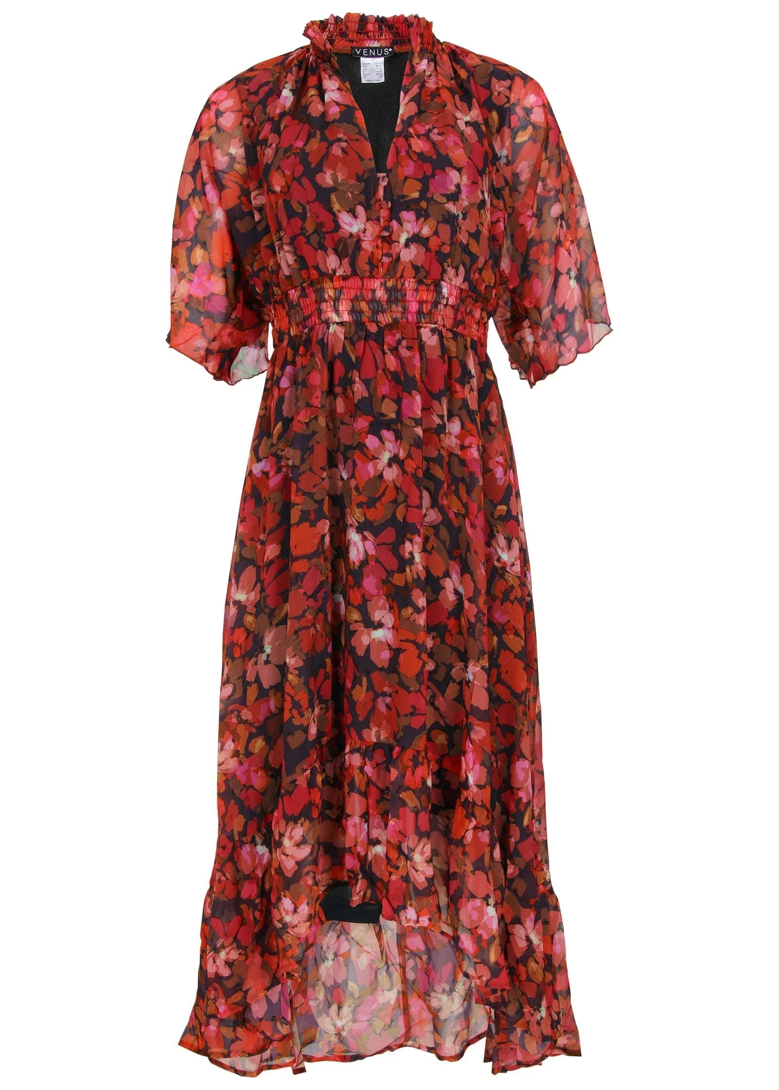 Floral High Low Maxi Autumn Petals
