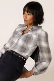 Maleah Pucker Plaid Blouse