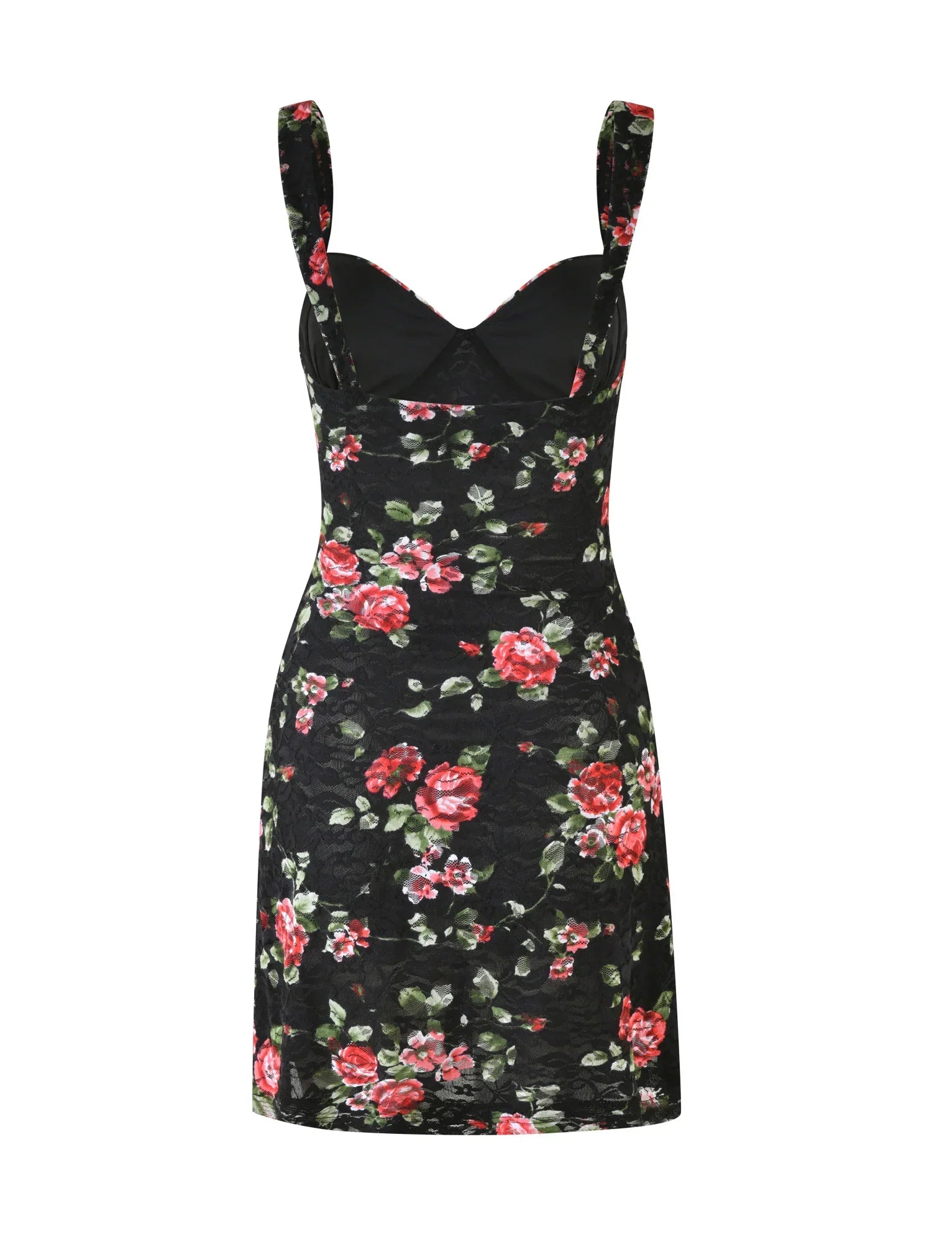 ANDEE MINI DRESS BLACK FLORAL BLACKROSE