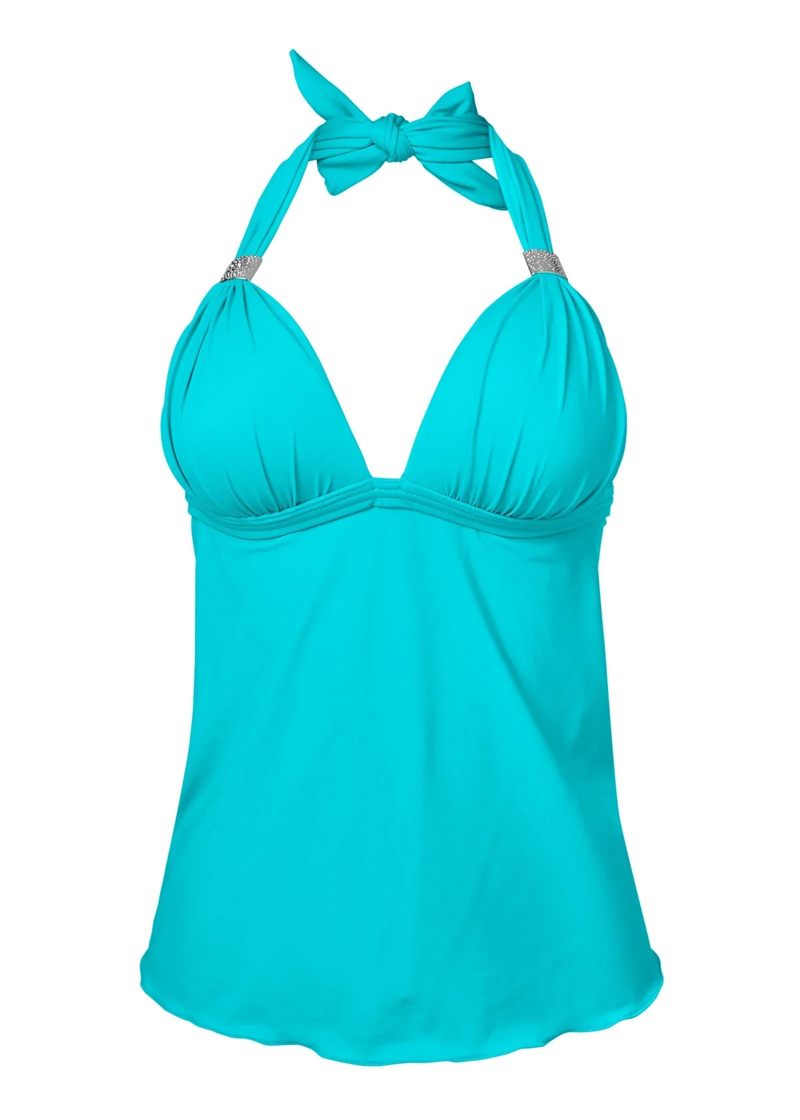 Goddess Push Up Tankini Top Aqua Reef