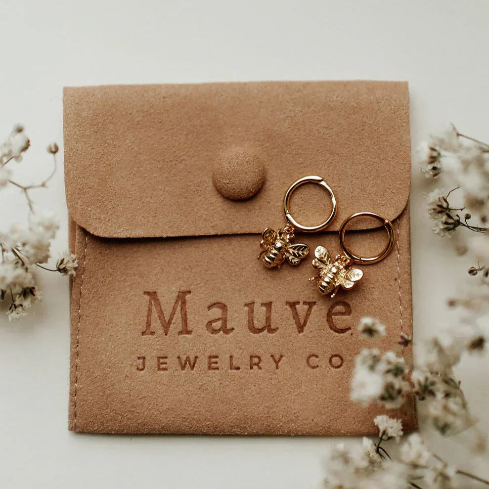 Honey Bee Hoop Earrings