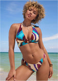 Malibu Cheeky Bikini Bottom Ikat Flowers