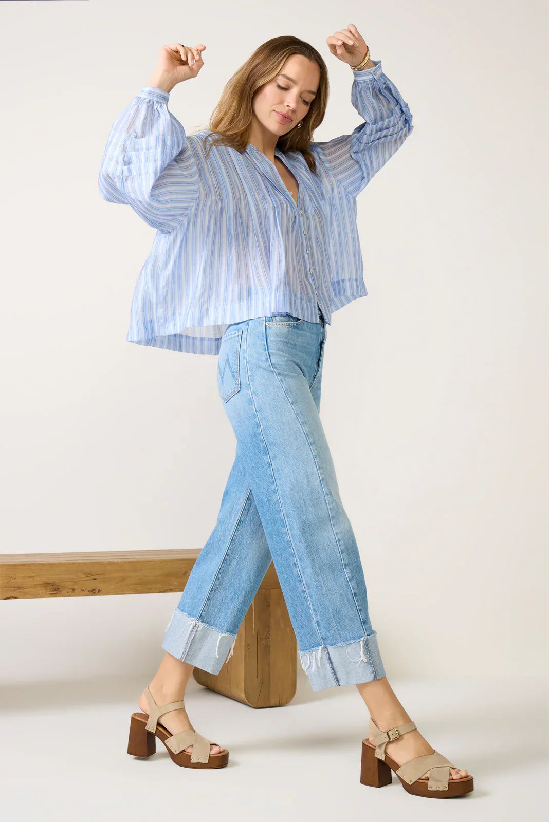 The Half Pipe Ankle Cuff Fray Boyfriend Jean