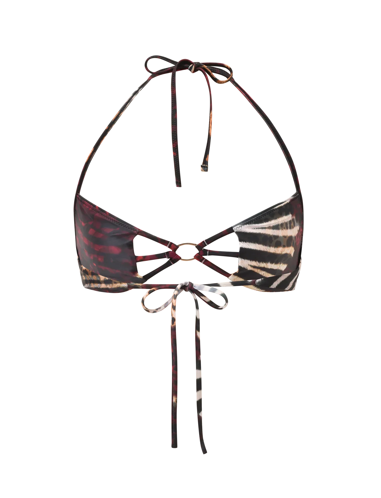 SHARLI BIKINI TOP MIXED ANIMAL PRINT