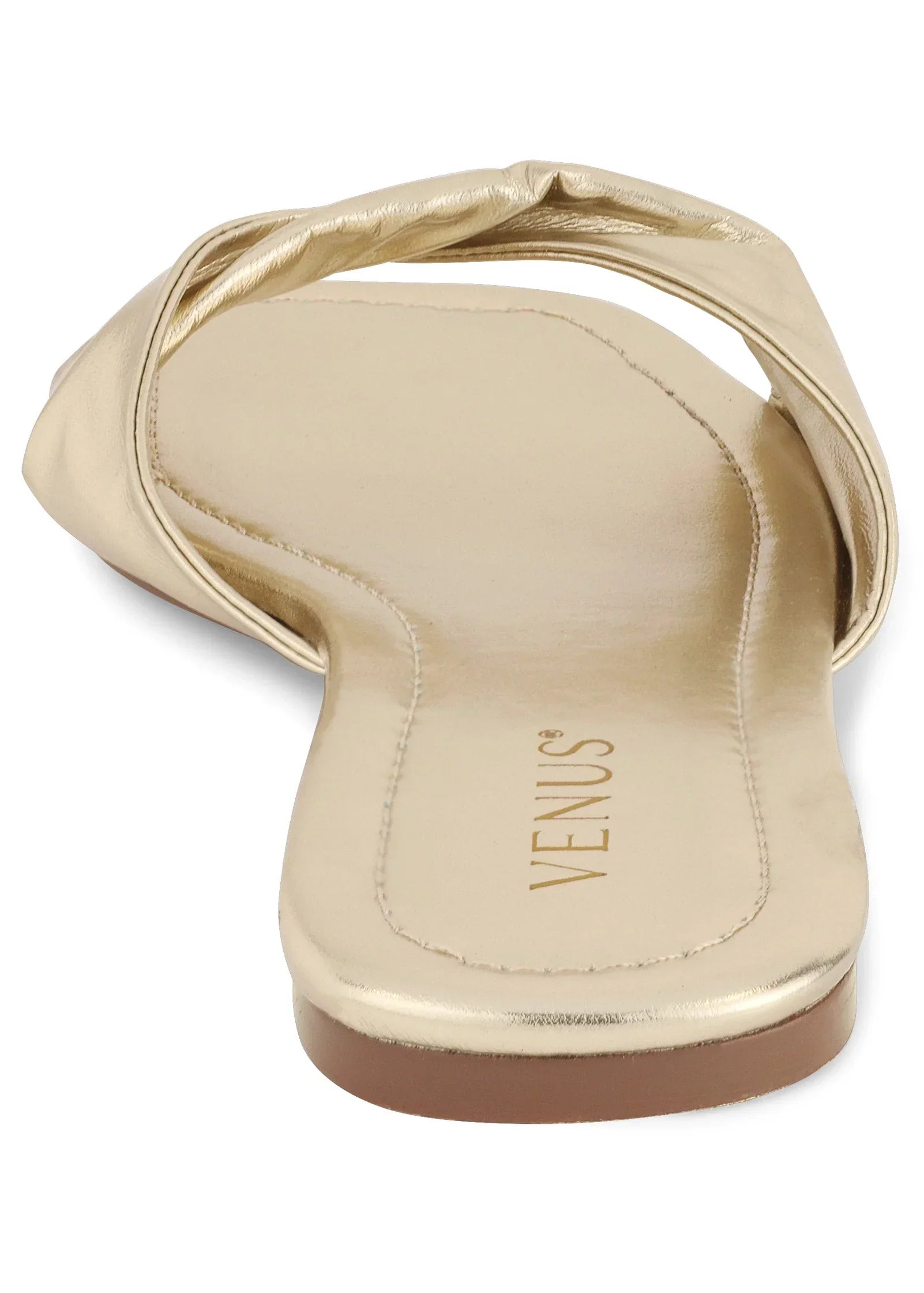 Twist Flat Sandal Gold