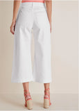 Sofia Wide Leg Crop Jeans White Denim