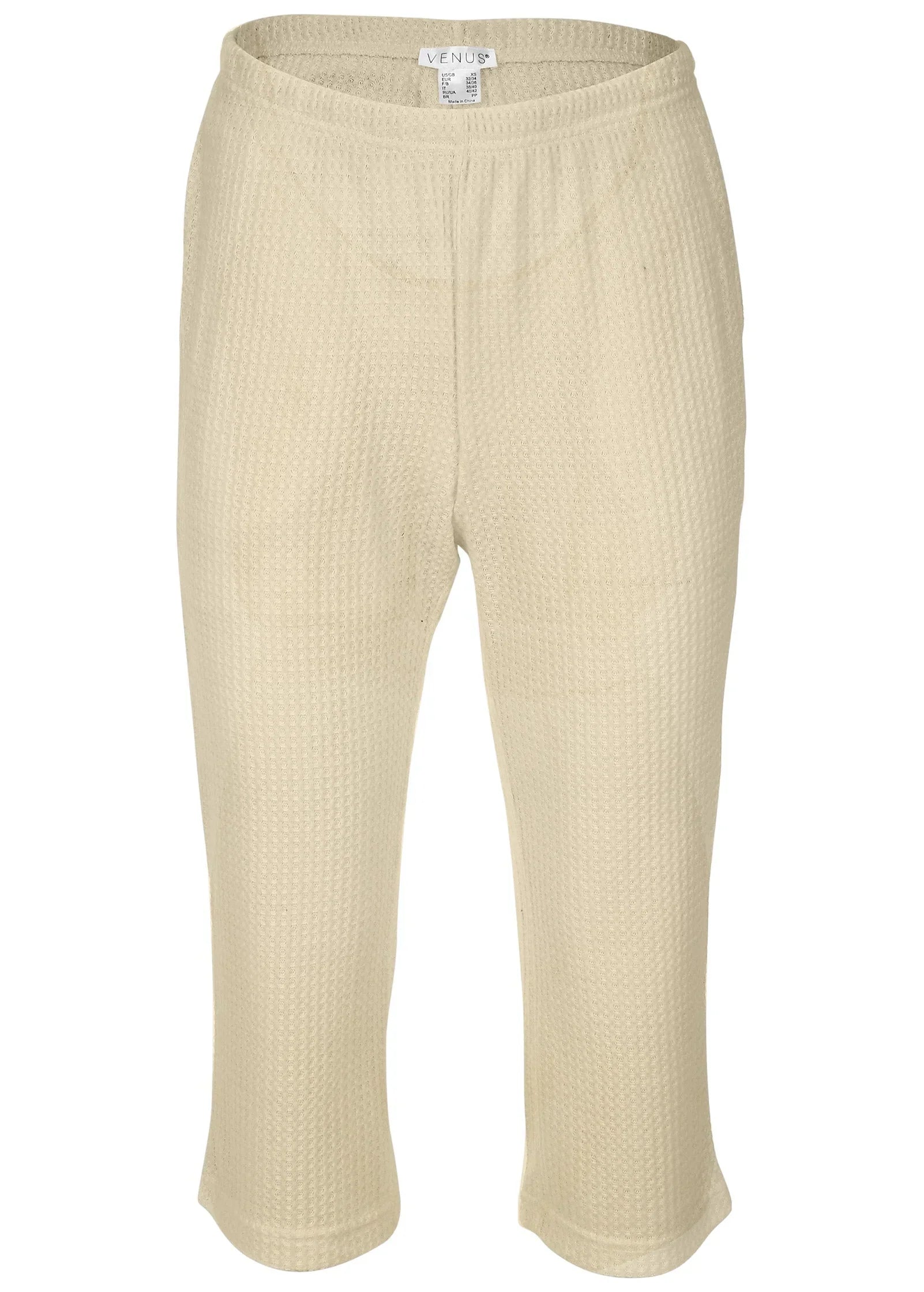 Cozy Waffle Crop Pant Oatmeal