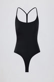 Cut Out Bodysuit in Black