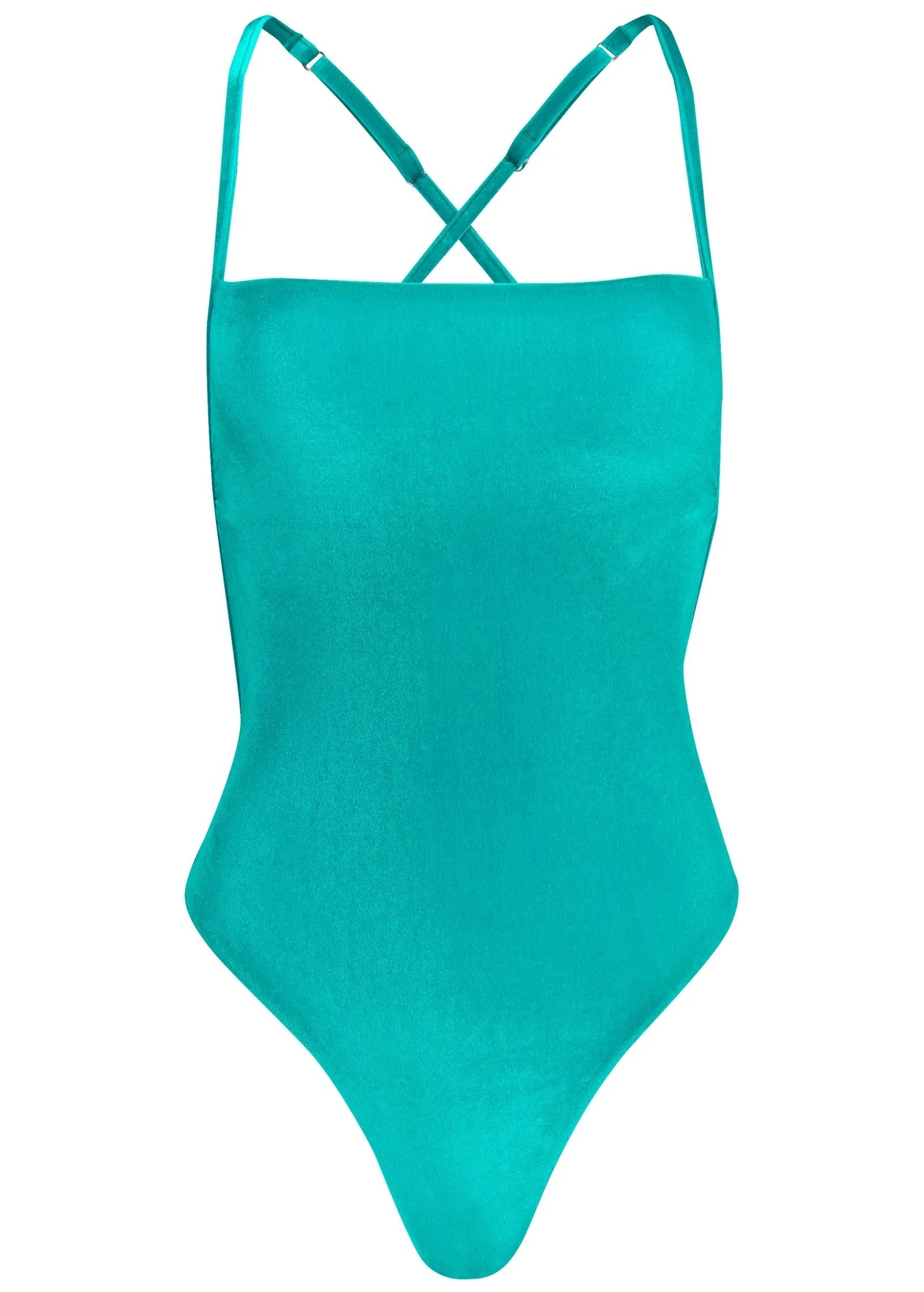 Velvet Low Back One Piece Teal