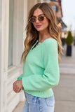 Casey Mint Henley Pullover