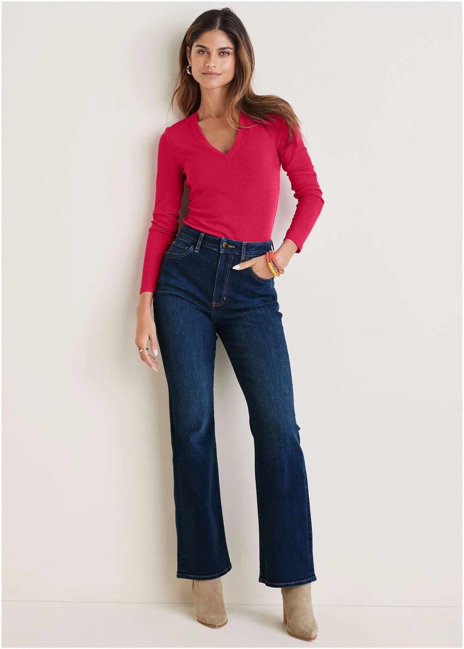 Penelope Modern Flare Jeans Dark Wash