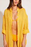 Playa Linen Boyfriend Shirt Sunflower EcoLinen