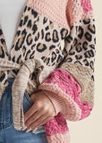 Mixed Print Belted Duster Pink Multi