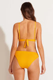 Cali High Leg Full Bottom Sunflower Pucker Rib