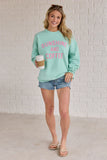 Sunshine And Coffee Mint Graphic Sweatshirt