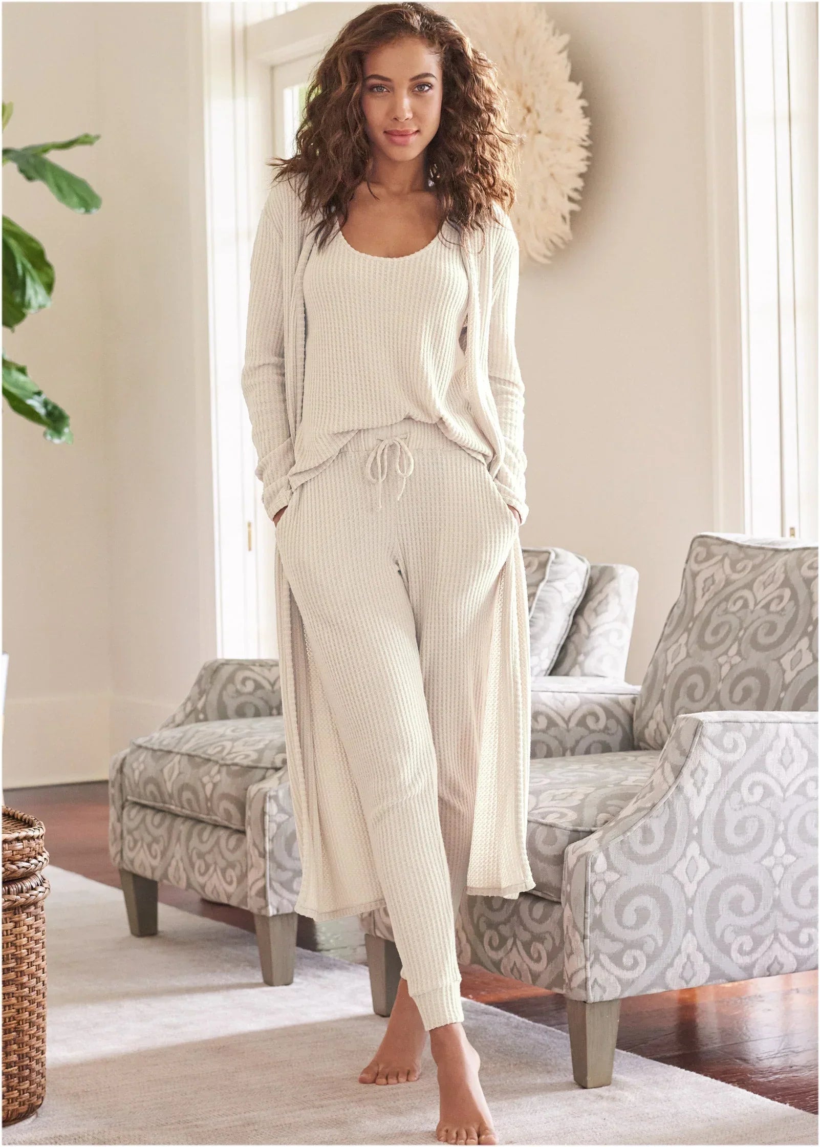 Cozy Waffle 3 Piece Set Oatmeal