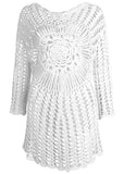 Crochet Detail Cover Up White