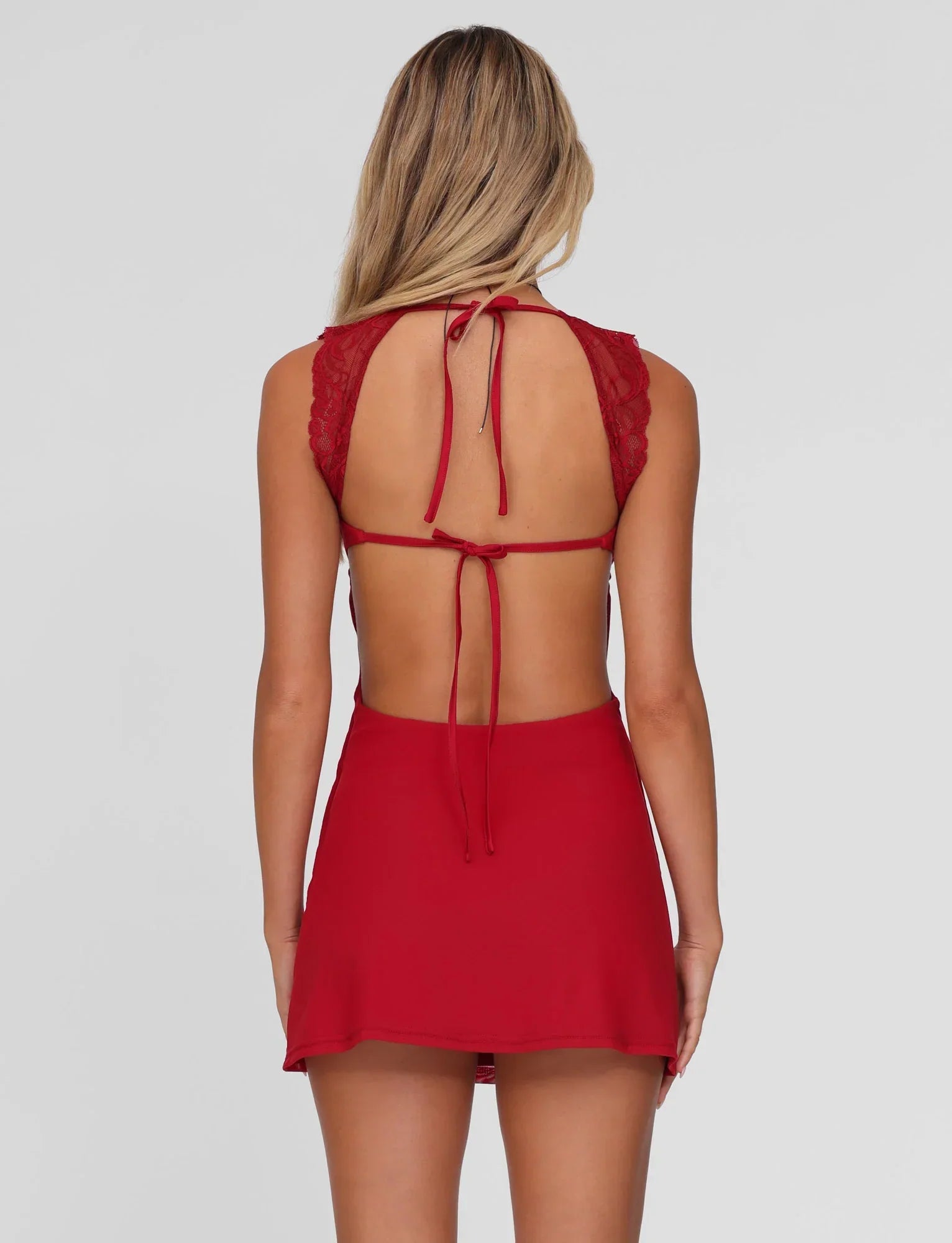 NYOMI MINI DRESS RED RED