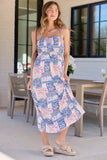 Aria Blue Floral Maxi Dress