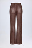 Mid Rise Flared Trousers in Bronze