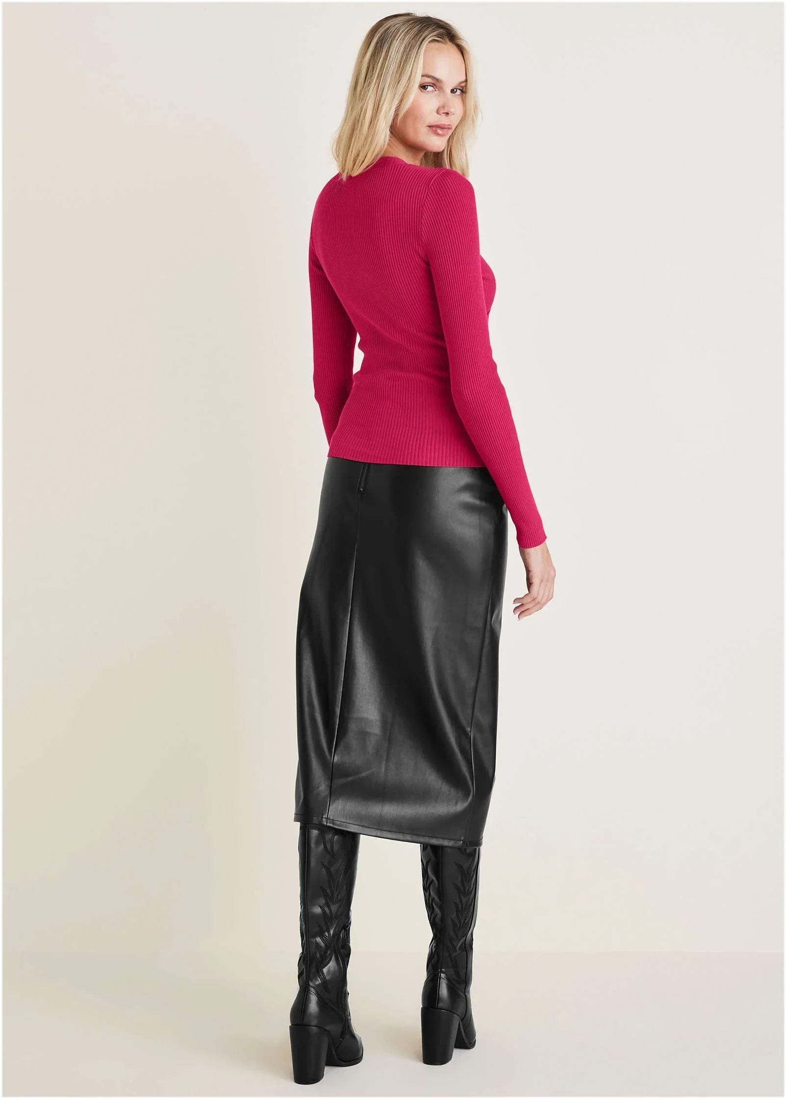 Keyhole Long Sleeve Sweater Vivacious