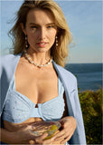 Balconette Bikini Top Light Blue