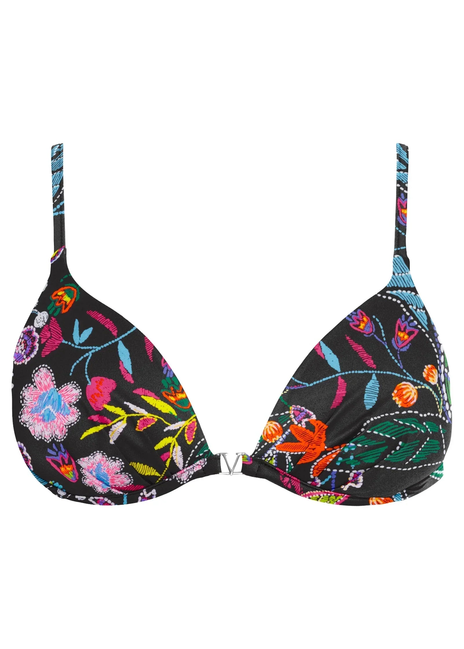 Push Up Bikini Top Midnight Elegance
