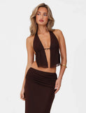 ESHA TOP BROWN CHOCOLATE