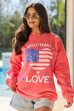 Land That I Love Light Red Graphic Sweatshirt