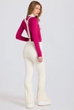 Waterproof High Rise Salopettes with Suspenders in Ice