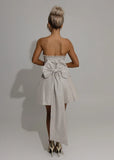 Sparkle Energy Bow Mini Dress Champagne