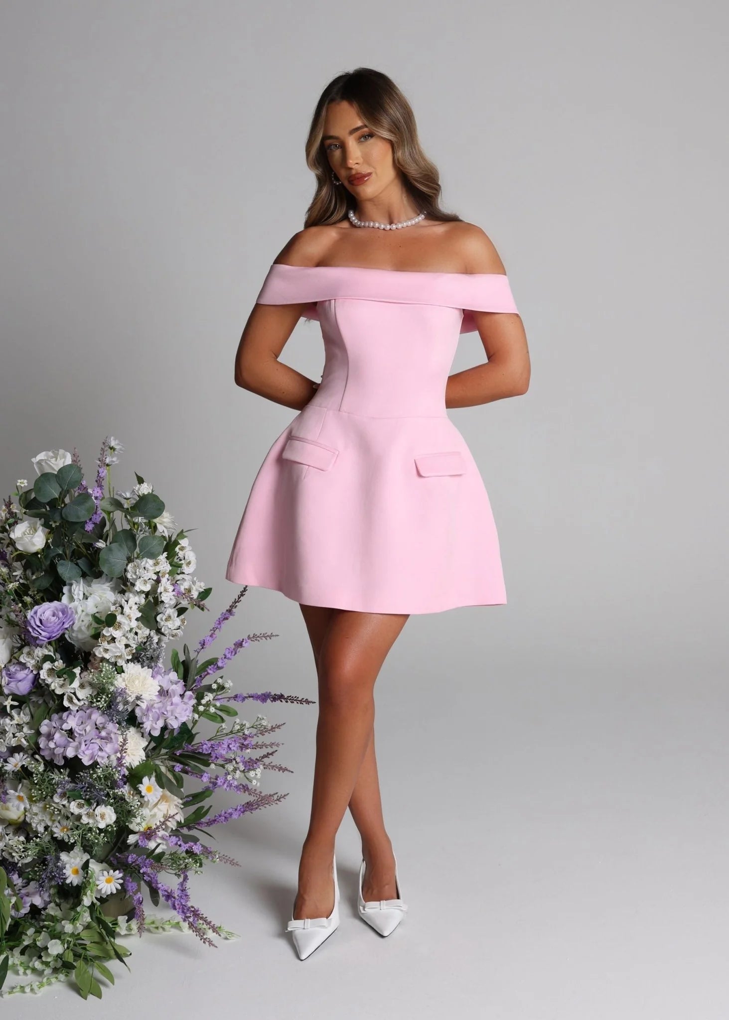 Resist Me Structured Mini Dress Pink