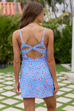 Chasing Victory Floral Back Cutout Active Dress