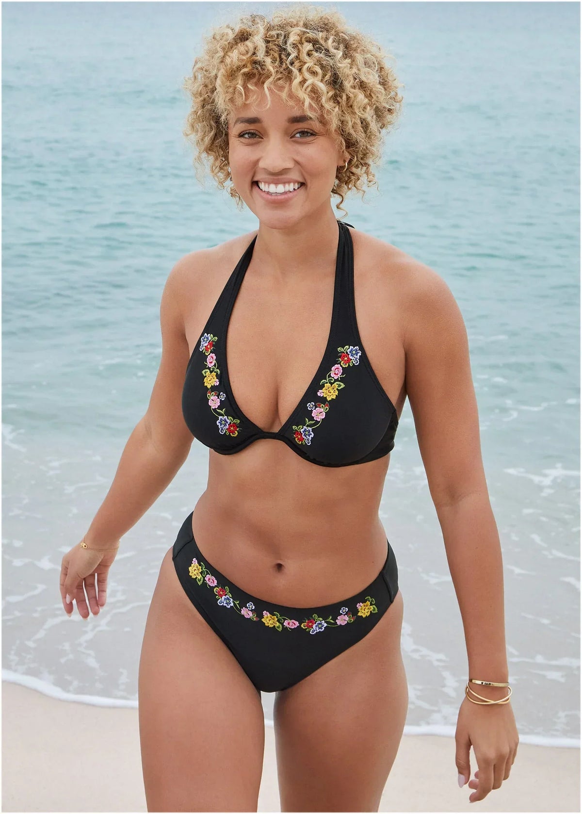 Embroidered Underwire Top Fiesta Romance Embroidery