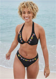 Embroidered Underwire Top Fiesta Romance Embroidery