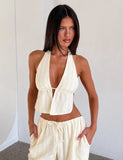 LAINEY TOP BEIGE STRIPE