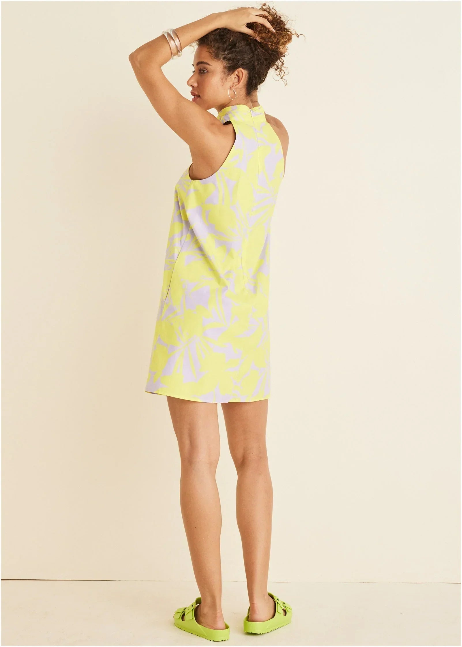 Twist Halter Dress Exotic Shadow Floral