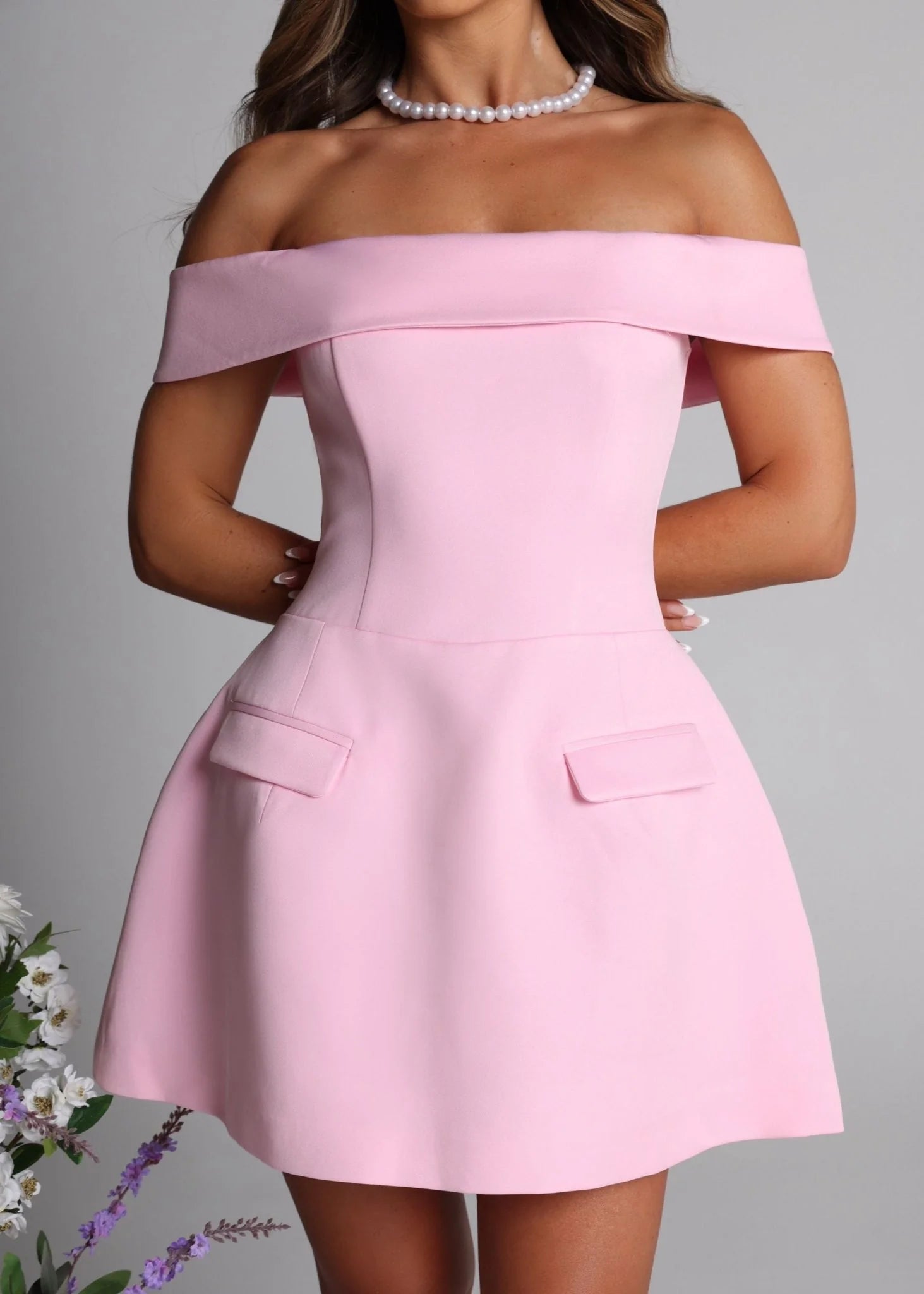 Resist Me Structured Mini Dress Pink