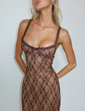 DEJA DRESS BROWN LACE